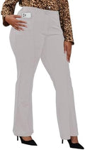 DGD Wrinkle-Free Stretch Dress Pants Plus Size for Women Pull-on Pant Ease into Comfort Office Pant