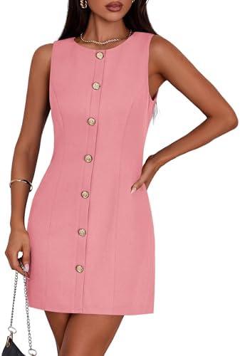 PRETTYGARDEN Women Business Casual Cocktail Work Short Dress