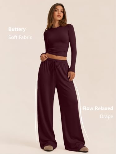 Trendy Queen Women's 2 Piece 2026 Fall Fashion Lounge Set with Pockets