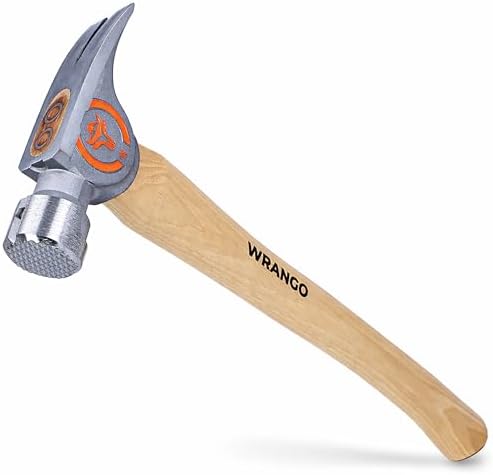 14oz Titanium Framing Hammer - Lightens Your Toolbelt - 45% Lighter Than Steel - 17" Hickory Handle - Milled Face - Lifetime Warranty - 5% Donated To Help Farmers