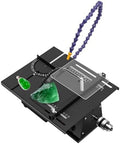 Jade Carving Machine,1850W Jade Table Grinder Multifunctional Jade Bench Faceting Cutting Carving Polishing Machine,Micro Gem Jewelry Rock Table Saw Polisher Machine Tool for Jade,Wood,0-10000r/Min