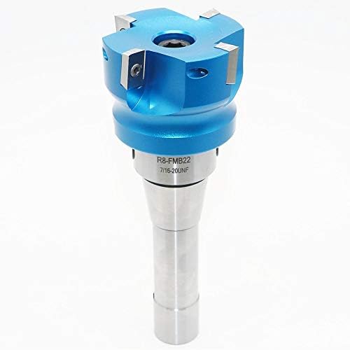 2.5 Inch Face Milling Cutter Aluminum 400R 63MM CNC End Milling Cutter Holder + R8-FMB22 Shank Face Shell Mill Arbor + 4pcs APKT1604 Carbide Inserts + 8mm Hexagon Wrench + T15 Wrench CNC Machine Tools