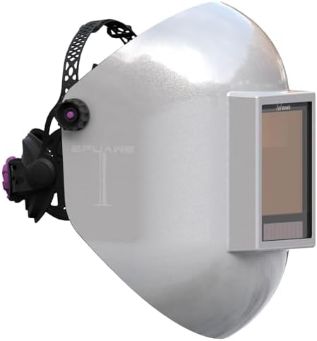 Tefuawe 4 1/2" x 5 1/4" Fibreglass Pipeliner Welding Hood, Gold True Color Auto Darkening Welding Lens, Extra Large Viewing Area 3.93" x 3.66", 5-9/9-13 Variable shades, Optical class 1/1/1/1