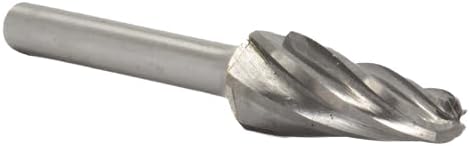 Drill America SL-4NF Carbide Burr/Rotary File Cone Radius End None-Ferrous for Aluminum 1/2" Dia. x 1-1/8" Cut Length with 1/4" Shank and 2-7/8" Overall Length, DUL Series