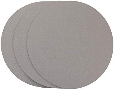 11 inch Sanding Discs Hook and Loop Round Sand Paper Disc, White Aluminum Oxide No Hole Hook and Loop Sanding Discs, 600 Grit Sandpaper Auto Body Sandpapers for Wood, Paint, Metal & Plastic, 25 Pack