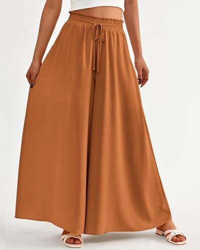 BTFBM Wide Leg Flowy Palazzo Pants for Women
