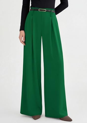 PRETTYGARDEN Womens Wide Leg Dress Pants Flowy Trousers