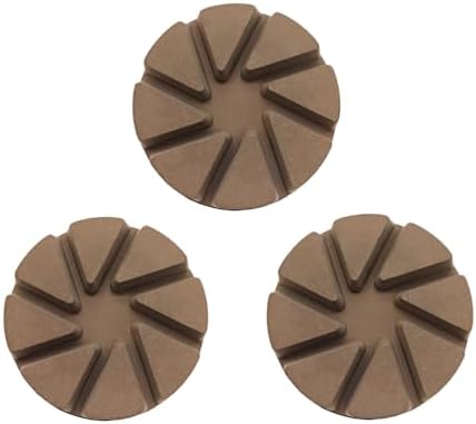 Hybrid Diamond Ceramic Polishing Pucks, Aggressive Concrete Terrazzo Floor Hook n Loop Grinding Pads, 3 Inch Long Using Life Transitional Discs,100# 3PCS