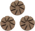 Hybrid Diamond Ceramic Polishing Pucks, Aggressive Concrete Terrazzo Floor Hook n Loop Grinding Pads, 3 Inch Long Using Life Transitional Discs,30# 3 PCS