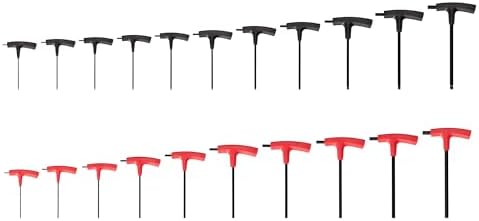 TEKTON Flat End Hex T-Handle Key Set, 21-Piece | KTX90302 | 5/64 - 3/8 in., 2 - 10 mm, Manganese Phosphate Finish