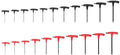 TEKTON Flat End Hex T-Handle Key Set, 21-Piece | KTX90302 | 5/64 - 3/8 in., 2 - 10 mm, Manganese Phosphate Finish
