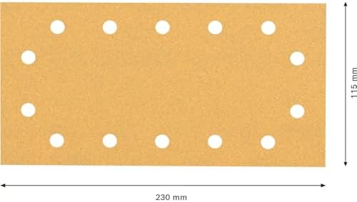 Bosch Professional 50x Expert C470 Sandpaper (for Hardwood, Paint on Wood, 115x230 mm, Grit 100, Accessories Orbital Sander)