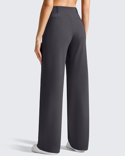 G4Free EverGoing Women's Wide Leg Dress Pants with Pockets Belt Loops