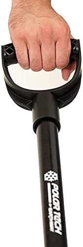 EarthWay Polar Tech 93017 Snow Shovel for Driveway - 26 Inch Blue Shovel with High Impact ABS Resin, Long Fiberglass Handle, Ergonomic D Handle, Quick Assembly