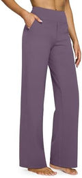 G4Free Yoga Pants for Women Wide Leg Pants with Pockets High Waisted