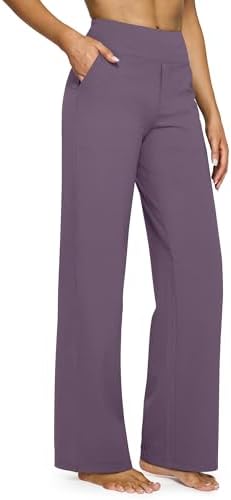 G4Free Yoga Pants for Women Wide Leg Pants with Pockets High Waisted
