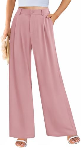 PRETTYGARDEN Women's Flowy Wide Leg Dress Pants