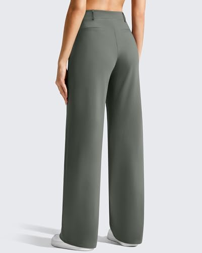 G4Free EverGoing Women's Wide Leg Dress Pants with Pockets Belt Loops