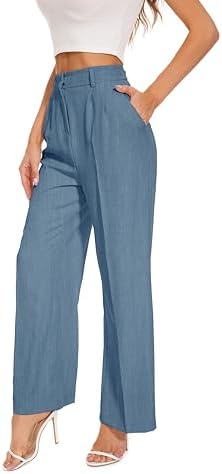 FUNYYZO Wide Leg Dress Pants for Women Work Slacks Business Casual Outfits