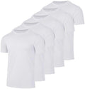 5 Pack Men's Dry Fit Workout T Shirts Crew Neck Athletic Gym Running Tees
