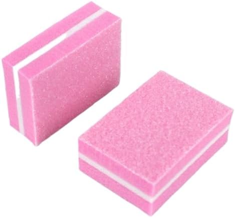 Sponge Nail Buffers 300pcs Mini Nail File 100/180 Disposable Buffer Block Sponge Women Manicure Tool Polish UV Gel Lime a Ongle Wholesale(Pink)