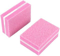 Sponge Nail Buffers 300pcs Mini Nail File 100/180 Disposable Buffer Block Sponge Women Manicure Tool Polish UV Gel Lime a Ongle Wholesale(Pink)
