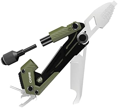 Real Avid CORE Shotgun Multi Tool – Compact Shotgun Tool Kit with Choke Tube Wrench, Scope Adjuster, Pin Punches, Hull Extractor & EDC Utility Tools for Hunting, Trap & Skeet Shooting