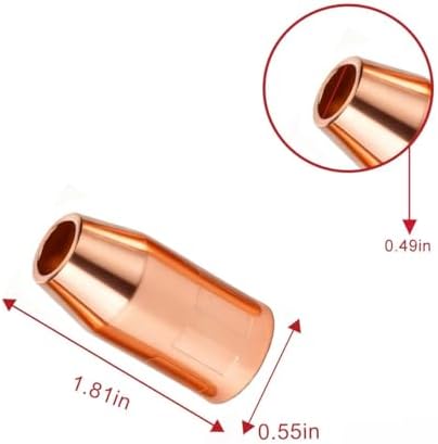 5-PK Nozzle For VNS50F Velocity Flush 1/2 Fixed Threaded Fits Tweco Fusion 140 180 220 250 MIG Welding Guns Part