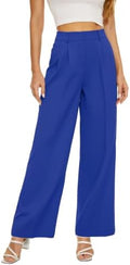 KICZOY Women Casual Wide Leg Dress Pants High Waist Lightweight Flowy Pants