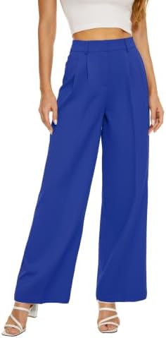 KICZOY Women Casual Wide Leg Dress Pants High Waist Lightweight Flowy Pants