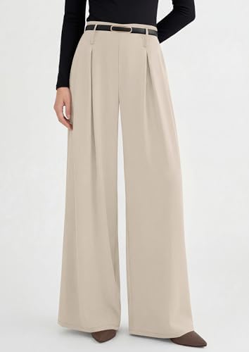 PRETTYGARDEN Womens Wide Leg Dress Pants Flowy Trousers