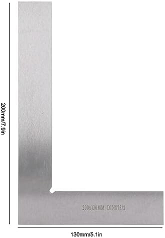 Machinist Square 200x130mm / 7.9 x 5.1 inch 90 Degree Right Angle Ergonomic Carbon Steel Engineer Square Ruler
