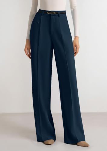 PRETTYGARDEN Women's Tailored Wide Leg Work Dress Pants