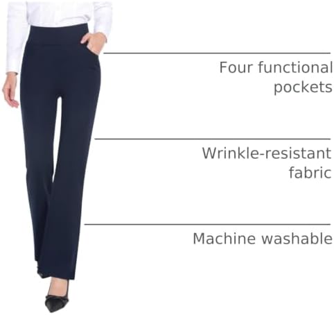 ZTN Womens Stretchy Dress Pants High Waist Work Casual
