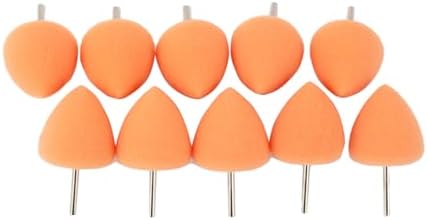 Maxshine 10 Pieces MN01 Mini Polisher and Accessories - 3x3cm (1.18”x1.18”) Orange Polishing Pads, Precision Buffing & Polishing for Tight Spaces, Ideal for Professional Car Detailing