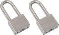 Unity Marine Padlock Keyed Alike 100% Stainless Steel Weatherproof for Sea, Boat, Port, Gate, Anti-Pick (2, 50mm Long Shackle)