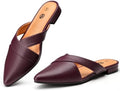 Rekayla Women's Mules Closed Pointed Toe Flats Backless Loafers Shoes for Women
