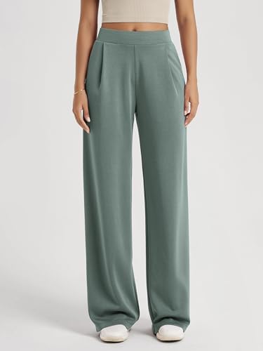 ODODOS Modal Soft Wide Leg Pants for Women High Waist Casual Relaxed Pants with Pockets-27/29"/ 31" Inseam