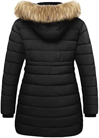 wantdo Women's Plus Size Winter Coats Puffer Coat Parka Jacket with Hood