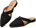 Rekayla Women's Mules Closed Pointed Toe Flats Backless Loafers Shoes for Women