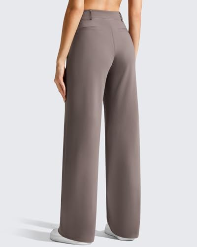 G4Free EverGoing Women's Wide Leg Dress Pants with Pockets Belt Loops