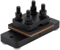 Heavy Duty Barrel Vise Tool with Scratch Free Protective Leather Pads, Fits 0.67" to 1.375" Outside Diameter, Durable Steel Construction with High Strength 8-Grade Bolts Black