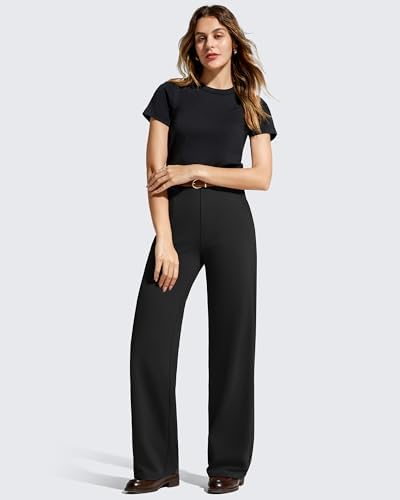 G4Free EverGoing Women's Wide Leg Dress Pants with Pockets Belt Loops