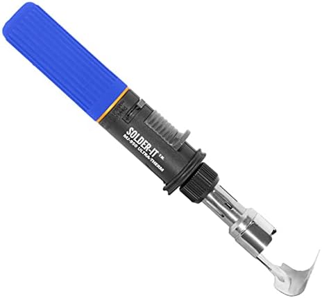 Solder-It Blue Ultra Therm Flameless Heat Gun (MJ-950) | Cordless Heat Gun with Wide Nozzle | Heavy Duty with 20 mL Butane Refill Tank | Mini Heat Gun for Crafts, Heat Shrink, and PVC Bending