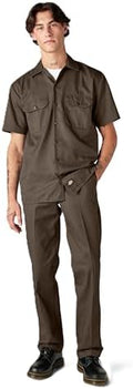 Dickies Men’s Short Sleeve Work Shirt – Durable Twill Button Down Shirts for Men, Lightweight Uniform for Daily Wear