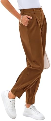 CFLONGE Womens Ankle Work Pants Trousers Casual Slacks