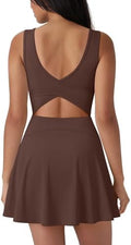 SUUKSESS Tennis Dress with Shorts Underneath Easy Peasy Athletic Dresses
