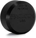 PACLOCK's 7-Series Flat Back Puck w/Tapped Holes, UCS, High Performance 6-Pin Cylinder, Keyed Differently w/ 2 Keys, Black