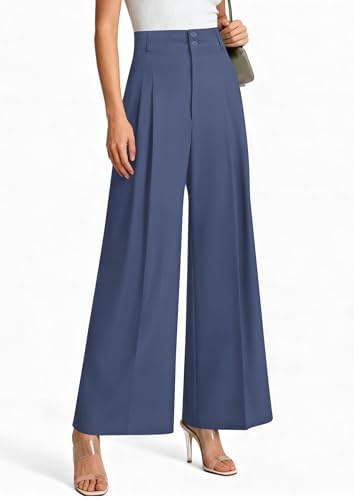 PRETTYGARDEN Women's High Waisted Wide Leg Dress Pants