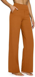 G4Free Yoga Pants for Women Wide Leg Pants with Pockets High Waisted